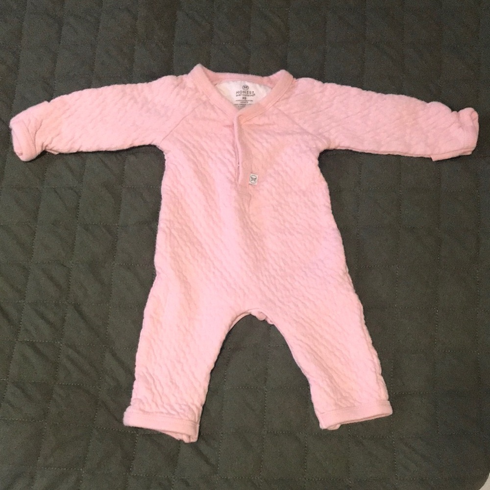 NEST Fragrances Light Pink Quilted Baby Footie One-Piece